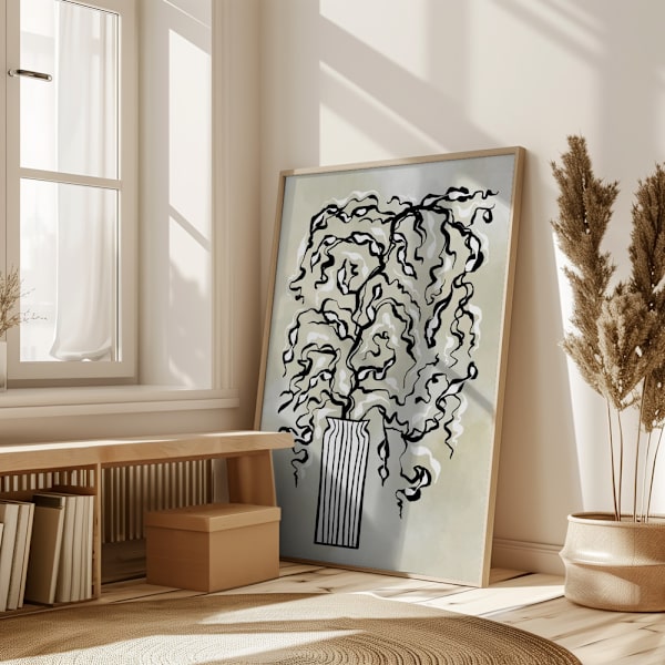 Black Twigs Poster 50x70 cm