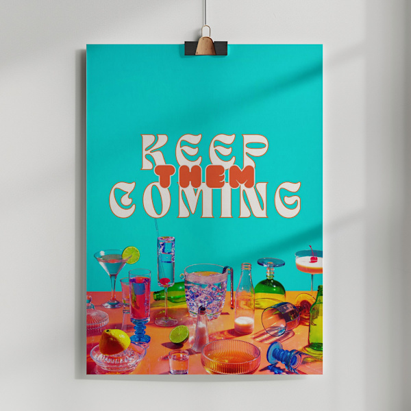 Open bar Poster 50x70 cm