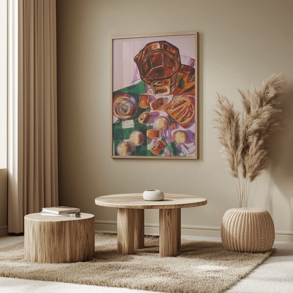 Amber and Green Poster 50x70 cm