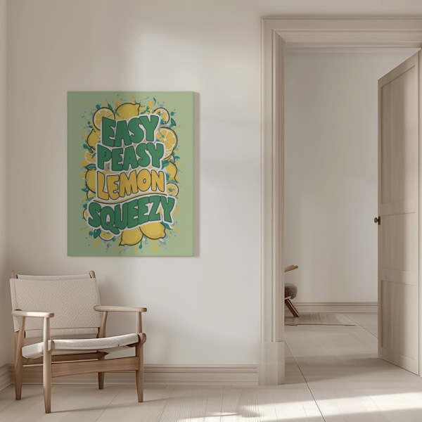 Easy Peasy Lemon Squeezy 1 Canvastavla 50x70 cm