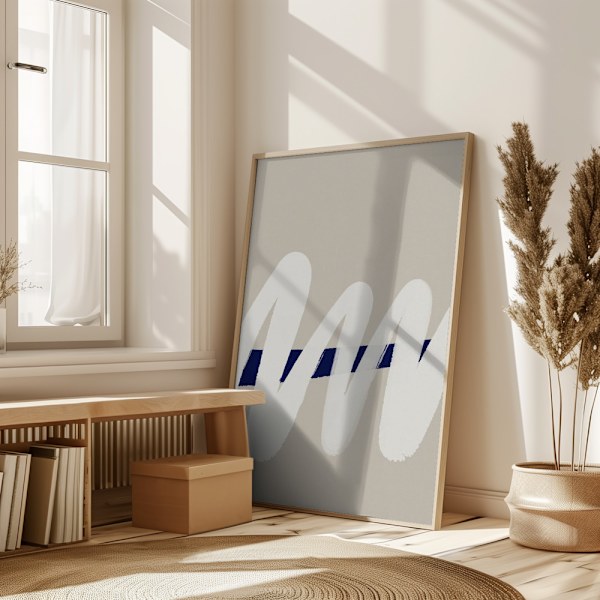 White wave no 6 Poster 50x70 cm