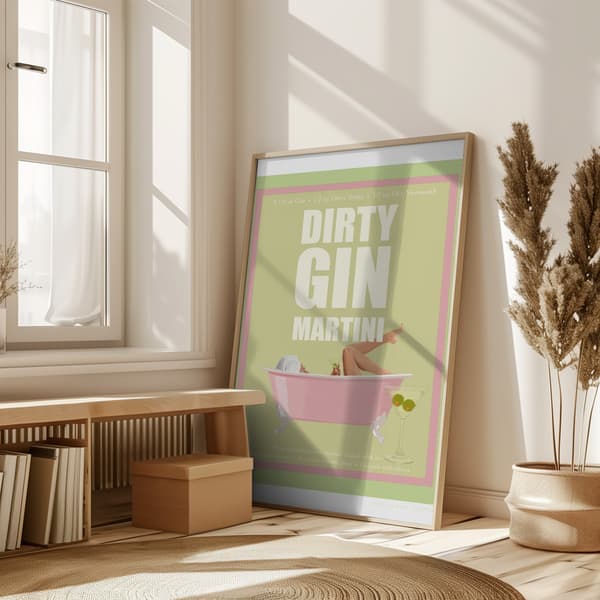 Jlr Cocktails Dirtyginmartini Pinkrequestimage Copy Poster 50x70 cm