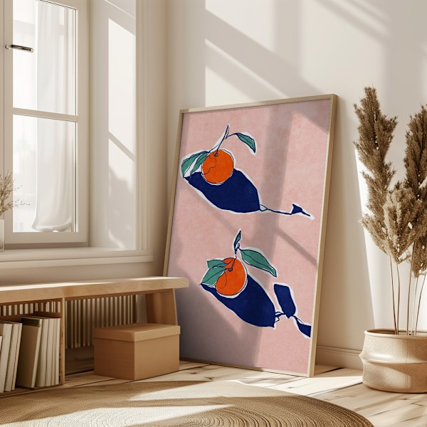 Abstract Oranges Poster 50x70 cm
