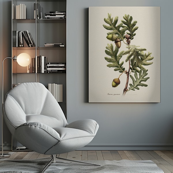 Botany   Quercus Pyrenaica Canvastavla 50x70 cm