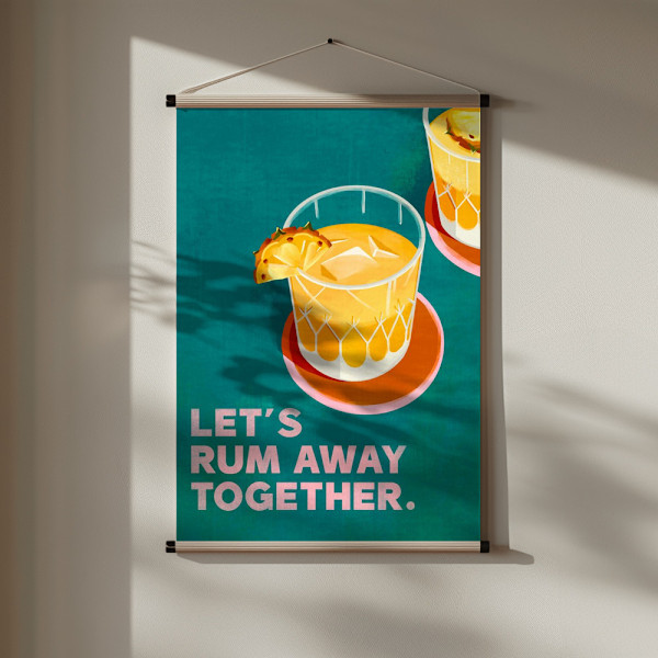 Rum Away Poster 30x40 cm