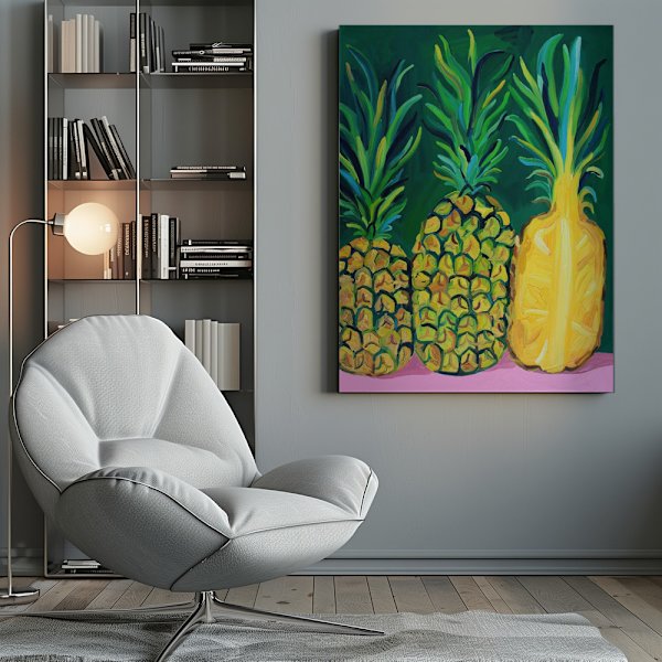 Pineapples Canvastavla 50x70 cm