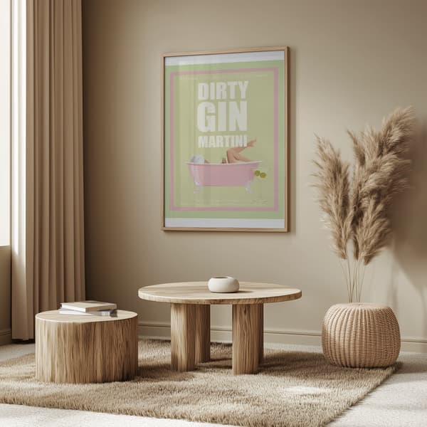 Jlr Cocktails Dirtyginmartini Pinkrequestimage Copy Poster 50x70 cm