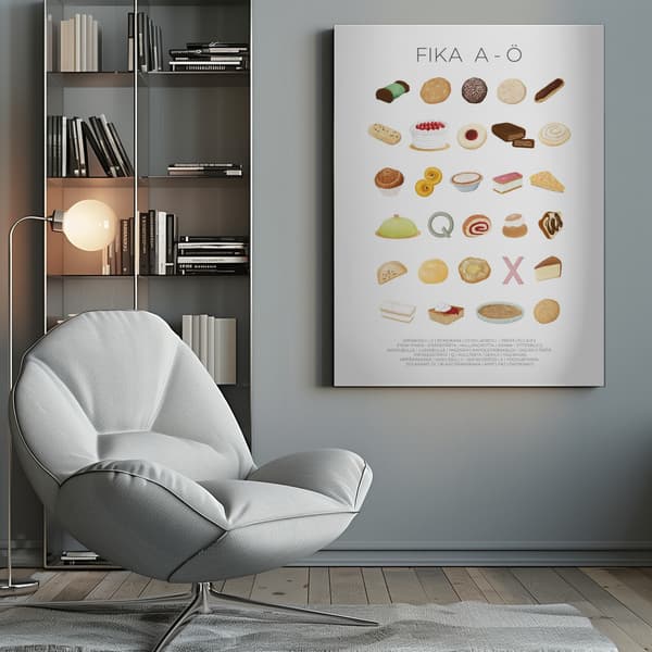 FIKA A-Ö Canvastavla 50x70 cm