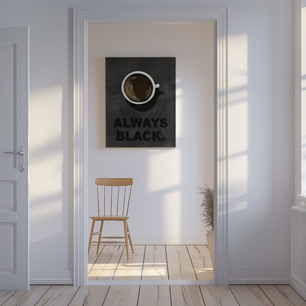Black Coffee Canvastavla 50x70 cm