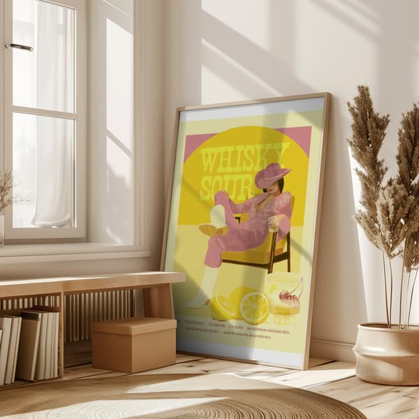 Jlr Whiskysour Pink Copy Poster 50x70 cm