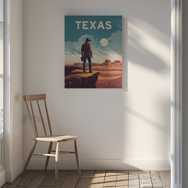 Texas Canvastavla 30x40 cm