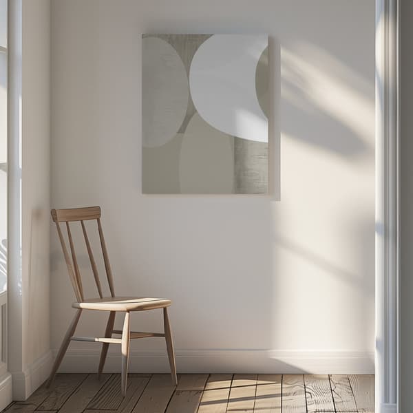 Black Whiteneutral Shapes 1 Canvastavla 30x40 cm