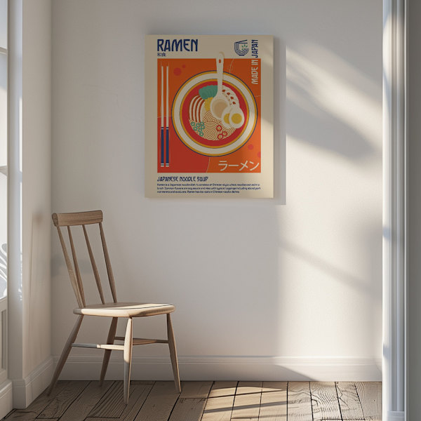 Ramen Japanese Food Print Canvastavla 30x40 cm