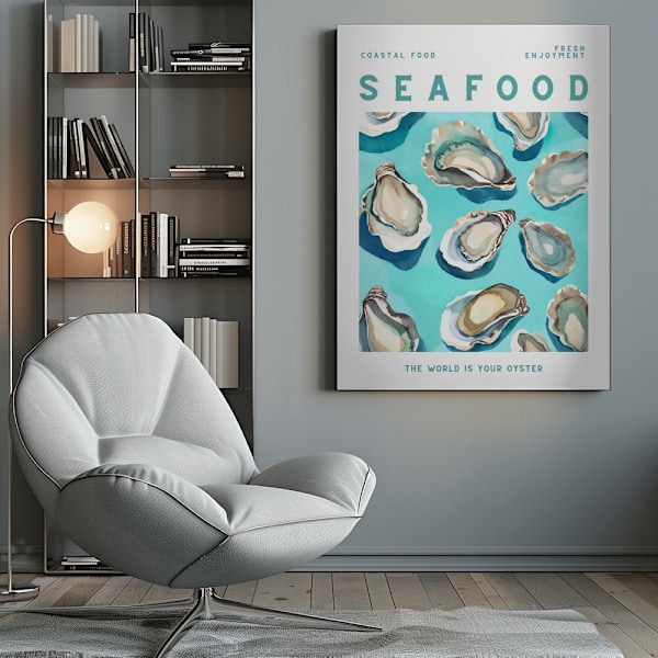 Seafood Canvastavla 50x70 cm