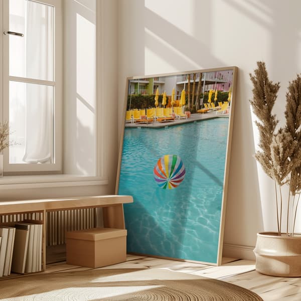 Palm Springs Pool Day Poster 50x70 cm