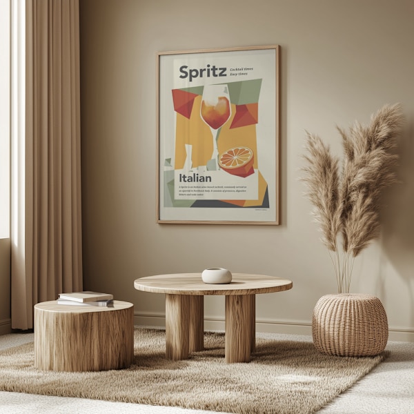 Aperol spritz print Poster 50x70 cm