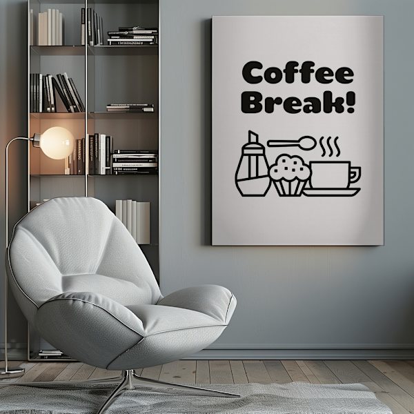 Coffee Break Canvastavla 50x70 cm