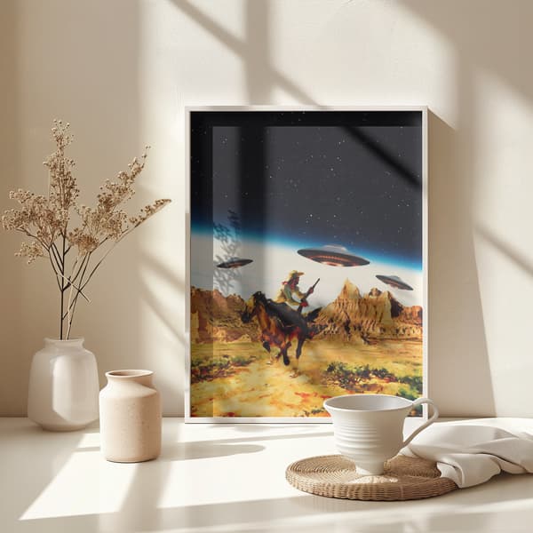 UFO Space Chase Poster 30x40 cm