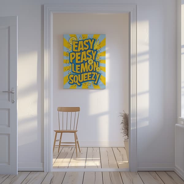 Easy Peasy Lemon Squeezy 2 Canvastavla 50x70 cm