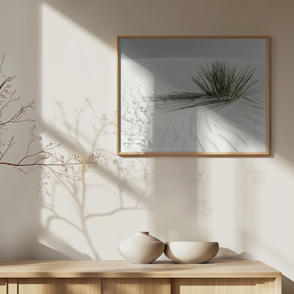 WHITE SANDS Vintage Dune Poster 40x30 cm