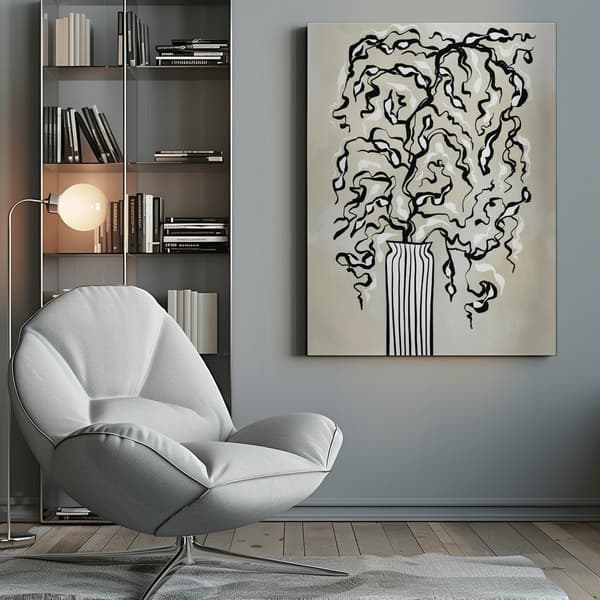 Black Twigs Canvastavla 50x70 cm