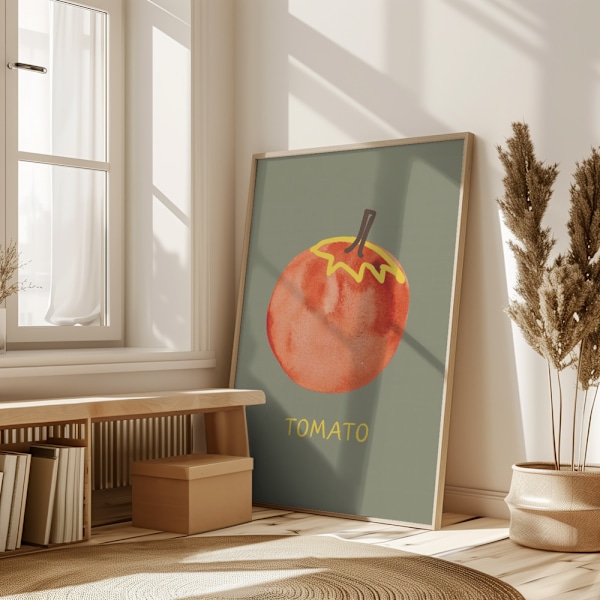 Tomato in Green Poster 50x70 cm