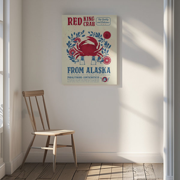 Crab kitchen print Canvastavla 30x40 cm