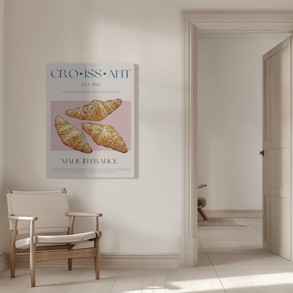 Croissant Print Canvastavla 50x70 cm