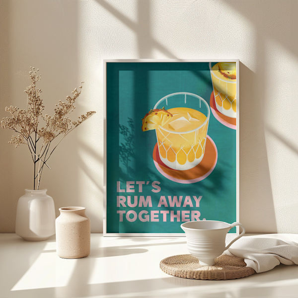 Rum Away Poster 30x40 cm