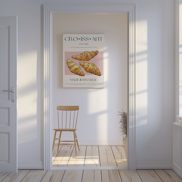 Croissant Print Canvastavla 50x70 cm
