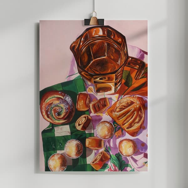 Amber and Green Poster 50x70 cm