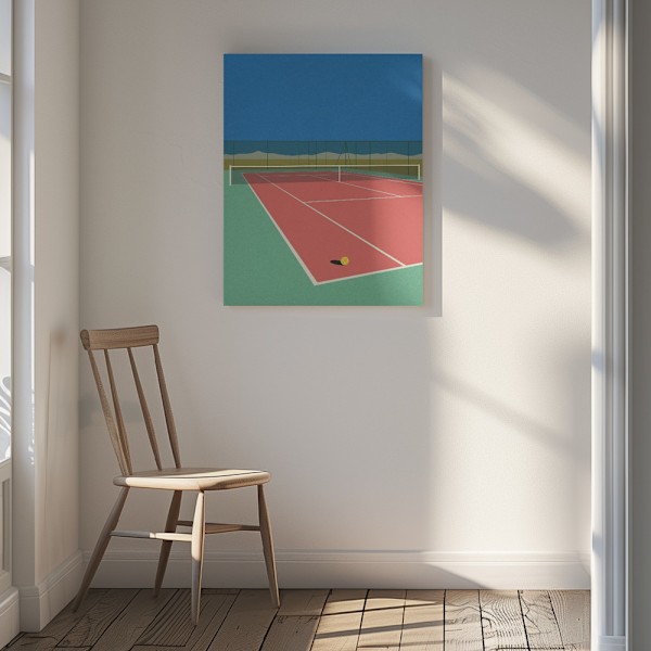 Tennis Court In the Desert Canvastavla 30x40 cm