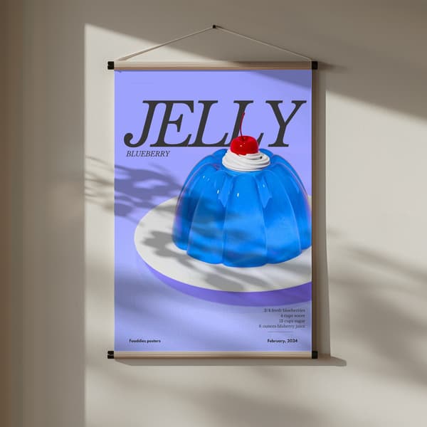 Blue Jelly Poster 30x40 cm