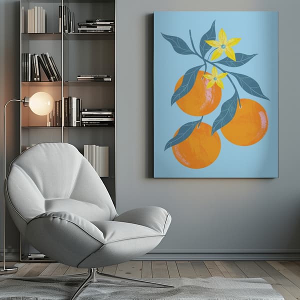 Orange Branch Canvastavla 50x70 cm