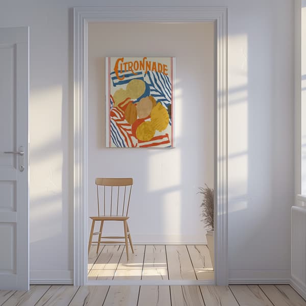 Citronnade Blue and Red Canvastavla 50x70 cm
