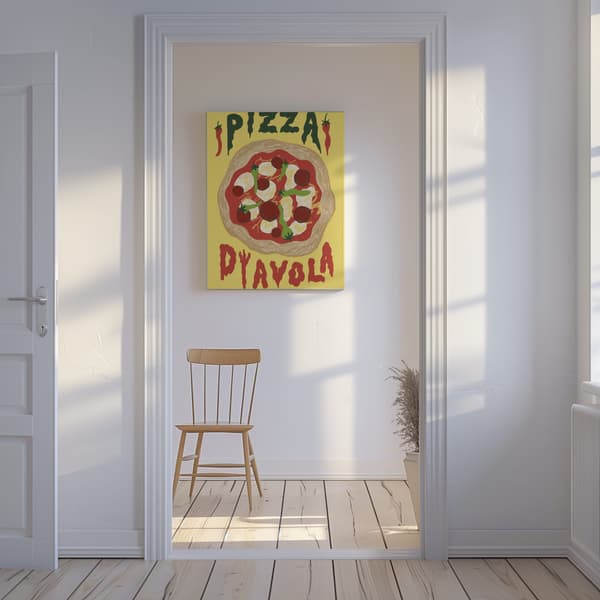 Pizza Diavola Canvastavla 50x70 cm