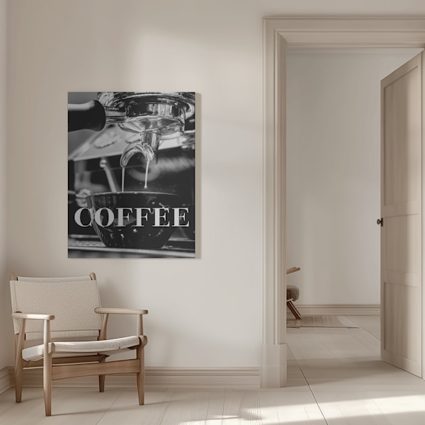 Coffee Text Canvastavla 50x70 cm