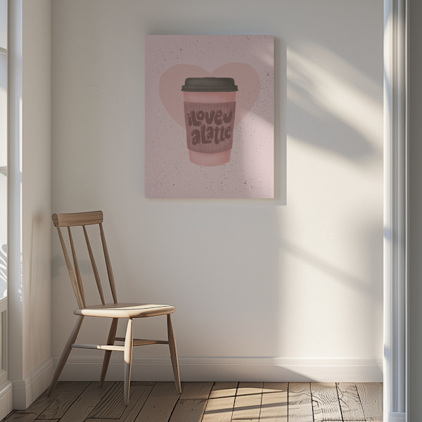 Love you a Latte Canvastavla 30x40 cm