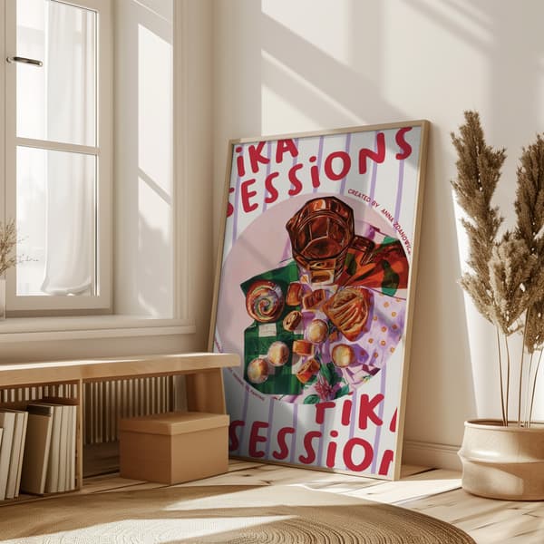 Amber and Green Poster 50x70 cm