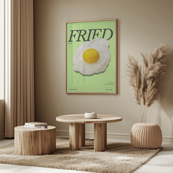 Fried egg Poster 50x70 cm