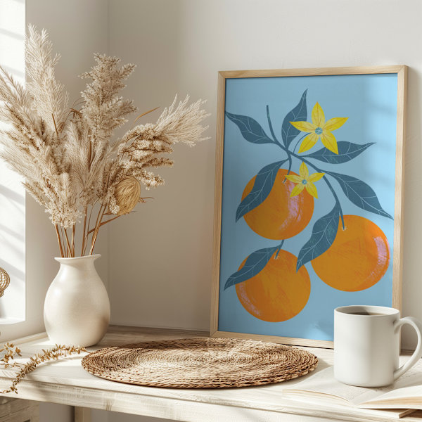 Orange Branch Poster 30x40 cm