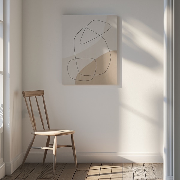 Graphic Shapes &amp; Lines Poster Canvastavla 30x40 cm