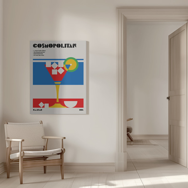 Cosmopolitan Bauhaus Cocktail Canvastavla 50x70 cm