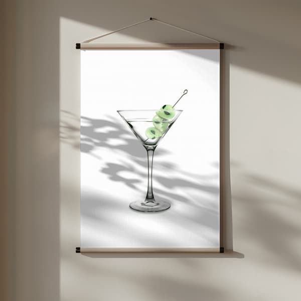 UFO Martini Poster 30x40 cm