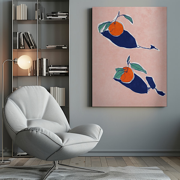 Abstract Oranges Canvastavla 50x70 cm