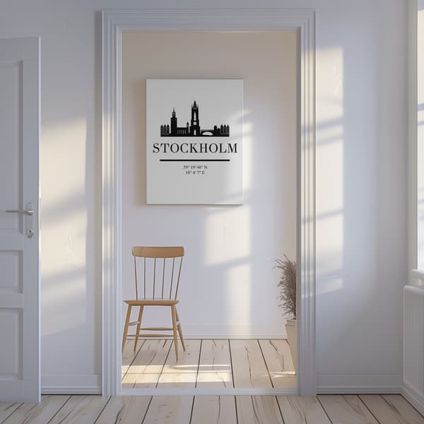 Black Skyline 83 Canvastavla 50x70 cm