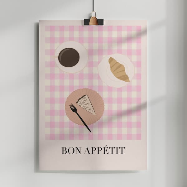 Bonappetitpink Ratioiso Poster 50x70 cm