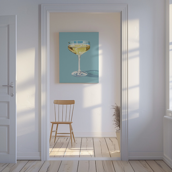 Champagne - Jolly and Dash Canvastavla 50x70 cm