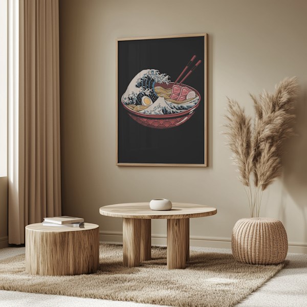 Great Ramen Wave Poster 50x70 cm