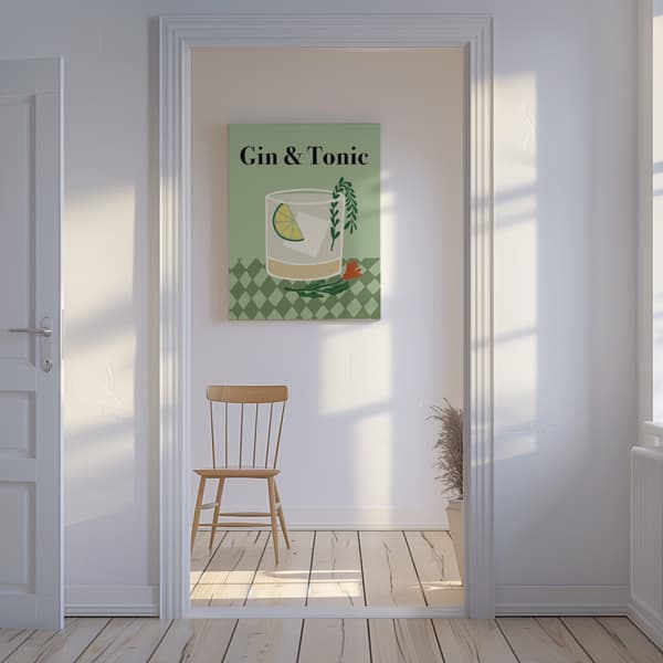 Gin & Tonic Canvastavla 50x70 cm